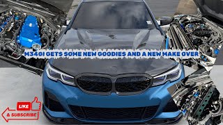 M340I GETS ALOT OF PERFORMANCE PARTS AND NEW COLOR REVEAL [upl. by Tjader]