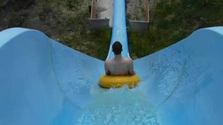 WORLDS STEEPEST TUBE WATERSLIDE Kenosee Superslides Freefall POV Kenosee Lake SK [upl. by Padgett]