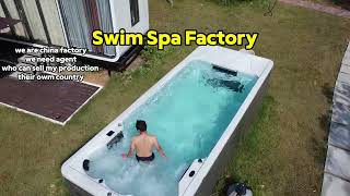 swim spa factory🔗halospascom 📧nicole306154583gmailcom 📱WhatsApp 8619878040881 [upl. by Sedlik]