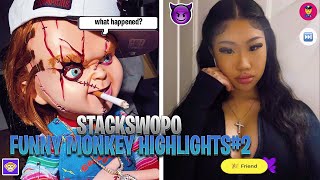 Stackswopo Funniest Monkey Highlights 2 [upl. by Oinotnaesoj]