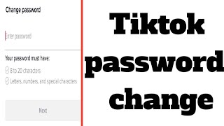 How to change tiktok password change [upl. by Anabelle875]