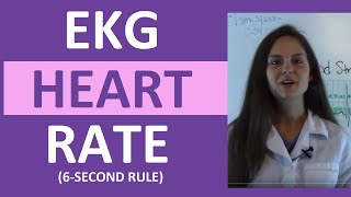 EKG Rhythm  How to Count the Heart Rate on EKG strip 6 six Second Rule [upl. by Ayaj]