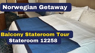 Norwegian Getaway Balcony Stateroom Tour  Connecting BA Family Balcony Staterooms [upl. by Ahsena]