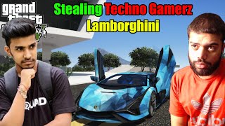 Stealing Techno Gamerz Lamborghini Sian  GTA 5 GAMEPLAY 18 [upl. by Nevanod]