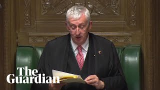 Commons Speaker interrupts parliament with message for the Queen [upl. by Llednov]