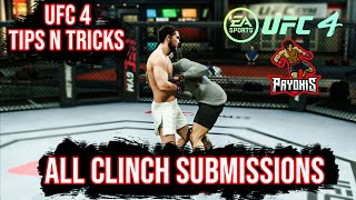 EA SPORTS UFC4 ALL CLINCH SUBMISSIONS TUTORIAL INTERMEDIATE [upl. by Whitby]