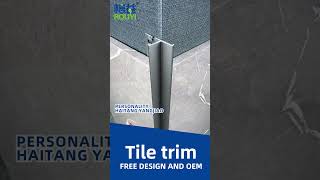 tile trim tiletrim pvctiletrim aluminumtiletrim stainlesssteeltiletrim skirtingboard [upl. by Ainoda]