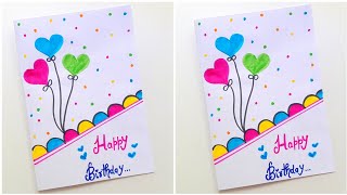 🤩 White Page 🤩 Happy Birthday Wishes Card Making • Birthday gift card for BESTFRIEND • diy card idea [upl. by Einner]