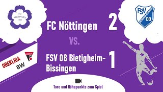 Oberliga BadenWürttemberg FCN  FSV 08 BietigheimBissingen 2  1 01 [upl. by Areis]