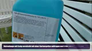 Geheimtipp Terrassen Reinigung mit Natronlauge bzw Natriumhypochloridlösung [upl. by Amii]