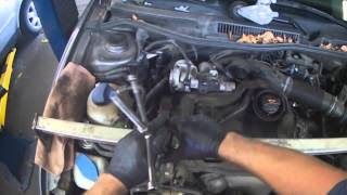 VW A4 BEW TDI Timing Belt amp WP Removal [upl. by Hanavas]