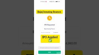 Bajaj housing finance IPO kaise apply kre  applying Bajaj housing finance ipo Live ipo groww [upl. by Leahcam908]