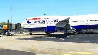 BEST SKILL PILOT BRITISH AIRWAYS Boeing 747 Landing at Wellington International Airport MFS2020 [upl. by Fredrick]