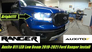 Auxito H11 LED Low Beam 20192021 Ford Ranger Install [upl. by Ymled]