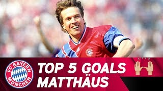 Top 5 Goals  FC Bayern Legend Lothar Matthäus [upl. by Inajna]