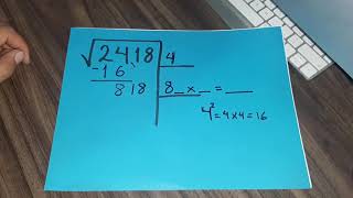 Cómo se hace la raíz cuadrada de 4 cifras paso a paso Clase 3 [upl. by Rihana]