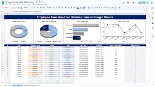 Employee Timesheet for Billable hours in Google Sheets  Step to Step tutorial [upl. by Haland]