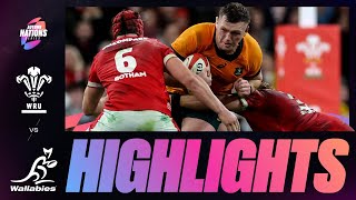 HIGHLIGHTS  WALES V AUSTRALIA  AUTUMN NATIONS SERIES [upl. by Tereb]