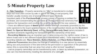 Property Law Overview in About 5 Minutes [upl. by Aronid]