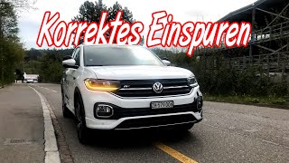 Korrektes Einspuren an der Autoprüfung [upl. by Enriqueta177]