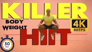 30 Min  KILLER Full Body HIIT  No Equipment  onaydodanli [upl. by Marius]