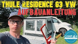 Aufbauanleitung Thule Residence G3 für VW T5 T6 und T61  Markisenvorzelt für den Bulli [upl. by Forsyth]