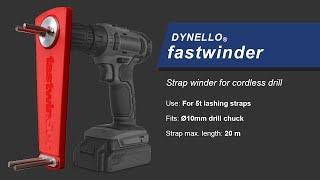 DYNELLO® fastwinder  Strap winder for cordless drill  Profi strap winder [upl. by Enyar408]