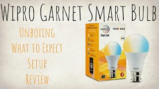 Wipro Garnet 9W Smart BulbUnboxingSetupReviewWhat to Expect [upl. by Adnohsar486]