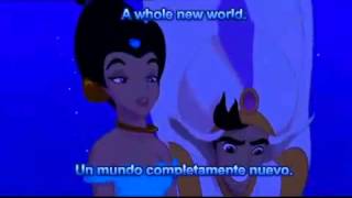 Aladdin A Whole New World Español HQ Subtitled Songs Lyrics Letra Disney Music [upl. by Azmuh455]