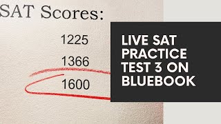 Digital SAT Practice Test 3 on Bluebook  Math Section [upl. by Garrek]