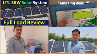 UTL 3KW Off Grid Solar System Load Test Amazing Result  UTL 3KW Off Grid Solar System Review [upl. by Scott331]