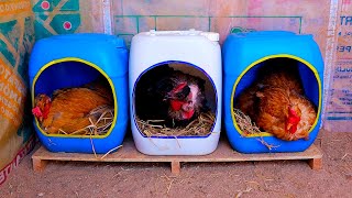 Cómo hacer un práctico nido para gallinas con botes de 20 litros  Practical nest for chickens [upl. by Stephens]