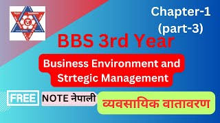 business environment and strategic management bbs 3rd year chapter 1  Part3 [upl. by Nnairret]