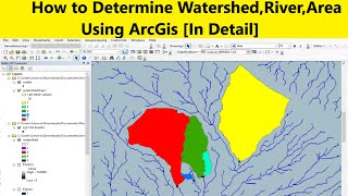 How to determine Watershed area river in arcgis [upl. by Pandich]