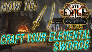 How To Craft Your Elemental Swords  Path of Exile 325 [upl. by Dionisio]