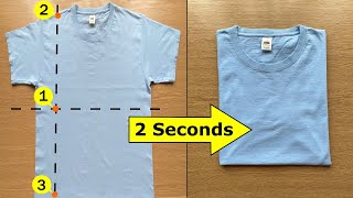 How to fold a shirt in 2 Seconds [upl. by Nepil606]