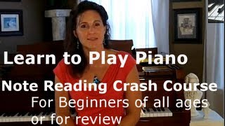 Learn to Play Piano  Lesson 1 for Beginners Treble G Note Reading Crash Course PianoVideoLessons [upl. by Anselmi]