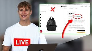 So baust du einen hochkonvertierenden Shopify Online Shop in 20 min LIVE [upl. by Enilegna248]