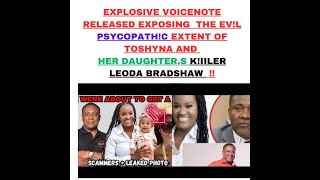 EXPLOSIVE VOICENOTE ESPOSING LEODA BRADSHAW IS PERHAPS A SERIAL KLLER WAS THIS HER 1ST [upl. by Kyla865]