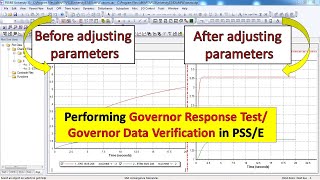 PSSE Tutorial 10  Governor Response Test in PSSE  Governor Data Verification amp Adjustment in PSSE [upl. by Marni30]