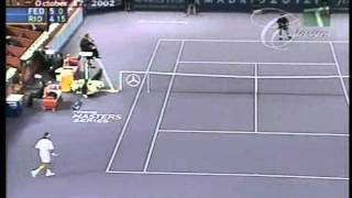 Roger Federer VS Marcelo Rios  Madrid 2002 Highlights [upl. by Aetnahs]