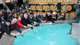 Aschermittwoch 2017 Geldbeutel waschen im Fischbrunnen München [upl. by Beltran133]