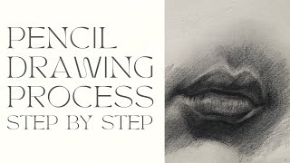 How To Draw Realistic Mouth with Charcoal and Graphite Pencils  Real Time Step by Step Tutorial [upl. by Birkett746]