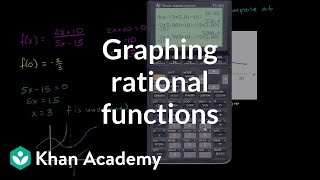 Horizontal and vertical asymptotes of function  Rational expressions  Algebra II  Khan Academy [upl. by Aicia568]