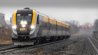 Fast trains through Danforth GO GO transit amp VIA rail  New VIA Siemens set December 17 2023 [upl. by Odetta]