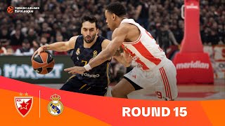 ZvezdaReal  Round 15 Highlights  202324 Turkish Airlines EuroLeague [upl. by Helbonna]