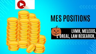 LVMH LAM Loreal Melexis  4 trades en cours [upl. by Kimberli]