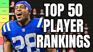 Top 50 Fantasy Football Player Rankings amp Tiers [upl. by Eladal]