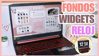 ✨ Cómo PERSONALIZAR TU PC AESTHETIC 2024 💻 Organiza tu laptop con widgets 💕 [upl. by Dielle]