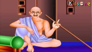 Indian Heroes  Gandhiji Life History In Tamil  with Animation  KidsOne [upl. by Ettenil839]